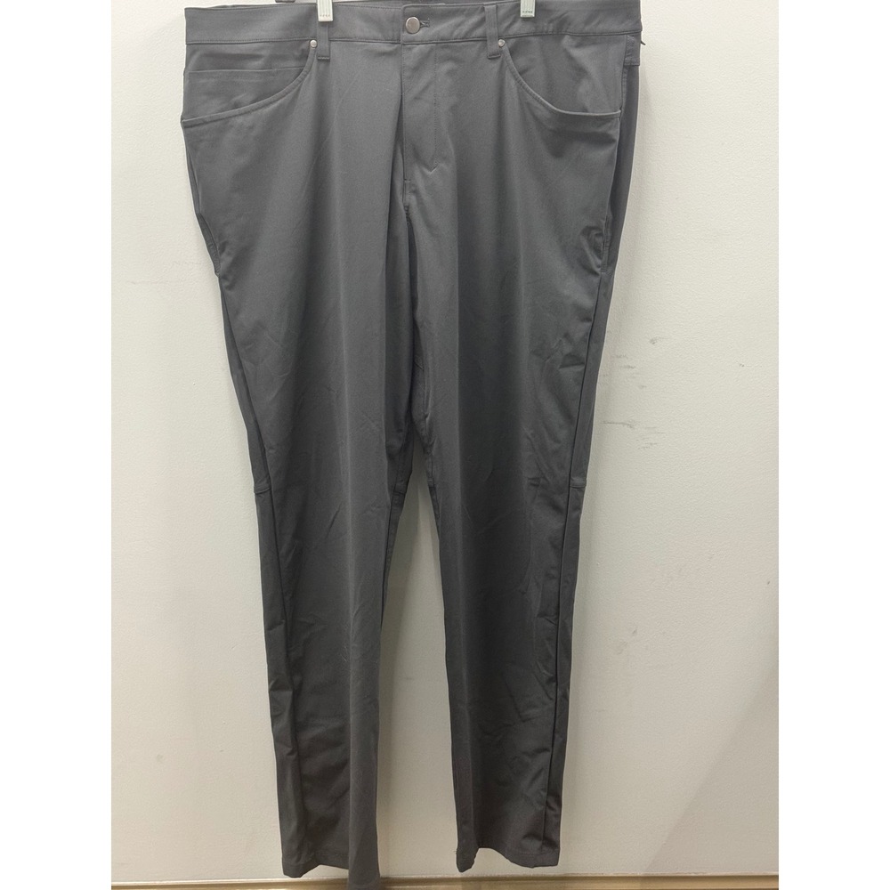 Lululemon ABC Pants Mens 38( 40x33) Charcoal Gray Chino Performance Golf Preppy